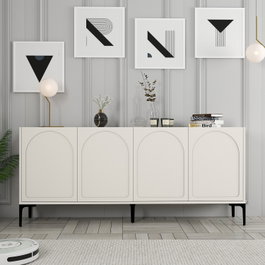 Hanah Home Lyon 79 Consola Crema y Negro